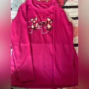 Girls pink under armour top